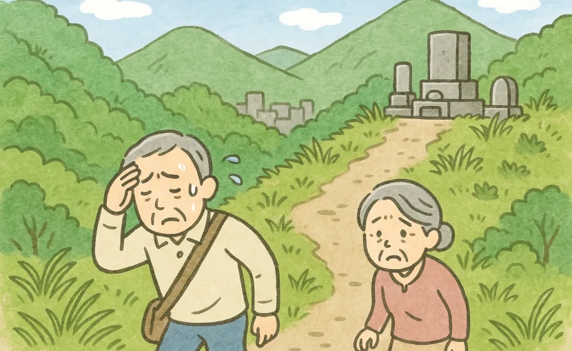 山の中にあるお墓