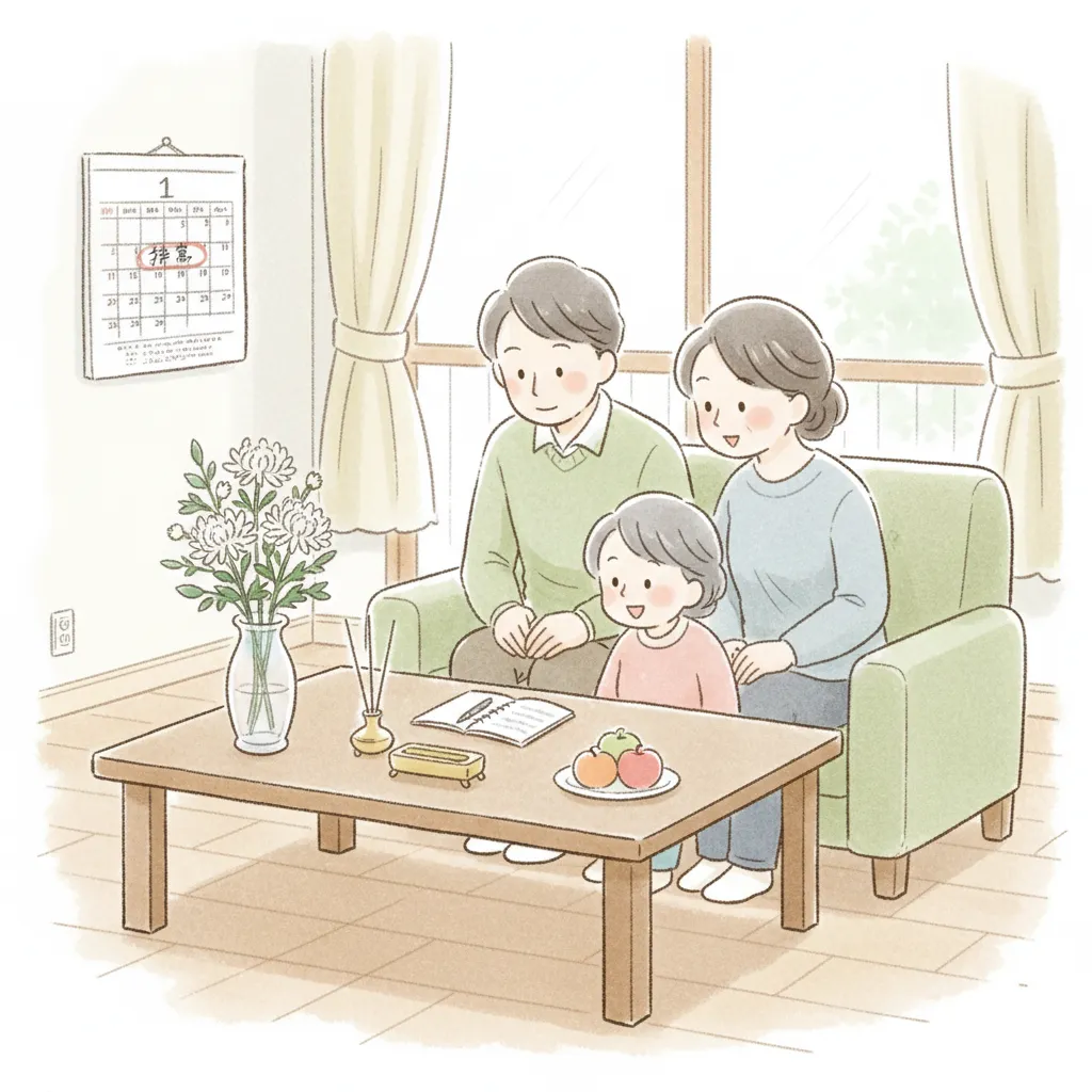 法要を準備している様子