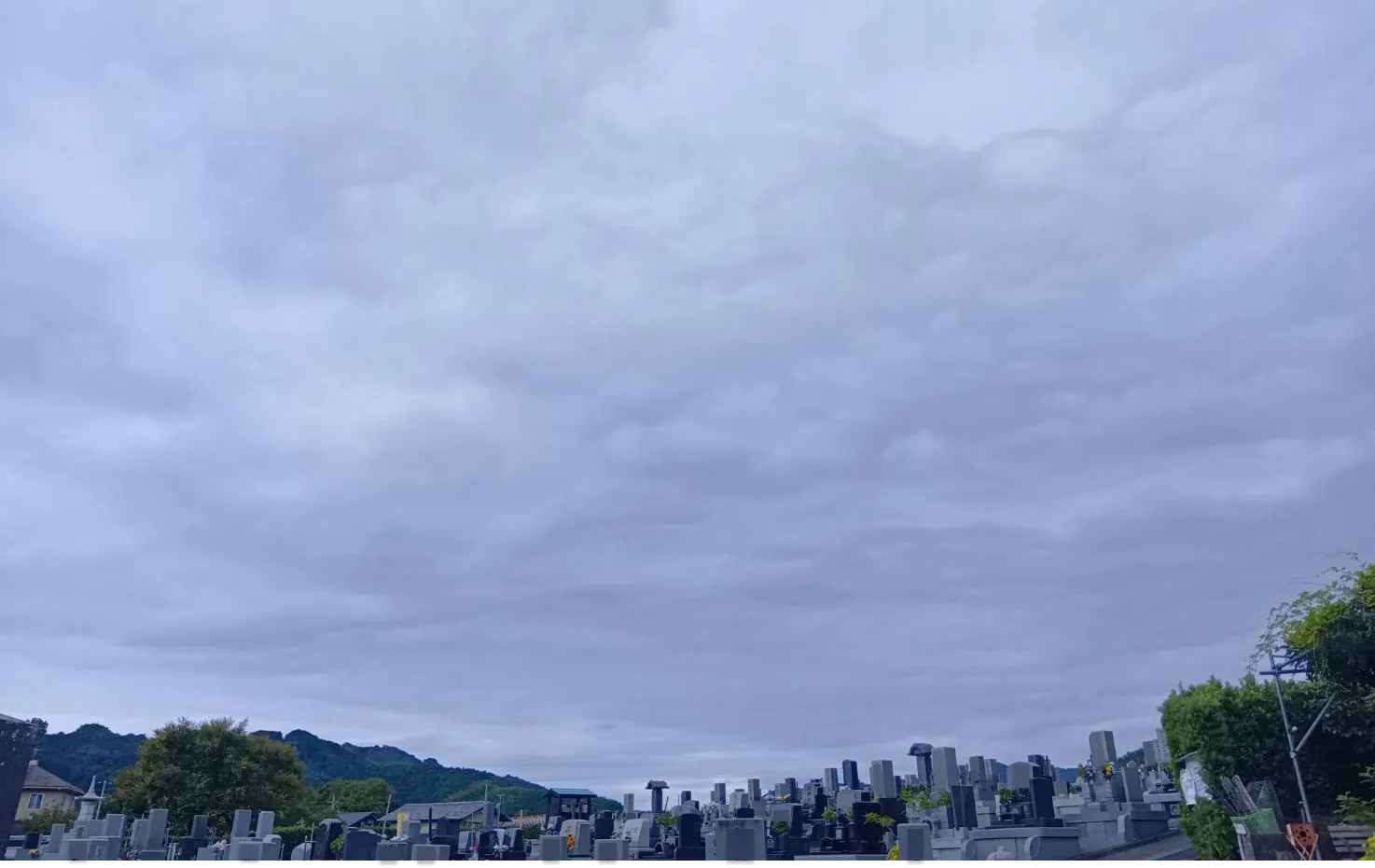 福てらす墓園_一般墓と広がる空