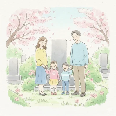 アイキャッチ　お墓参りと心の健康