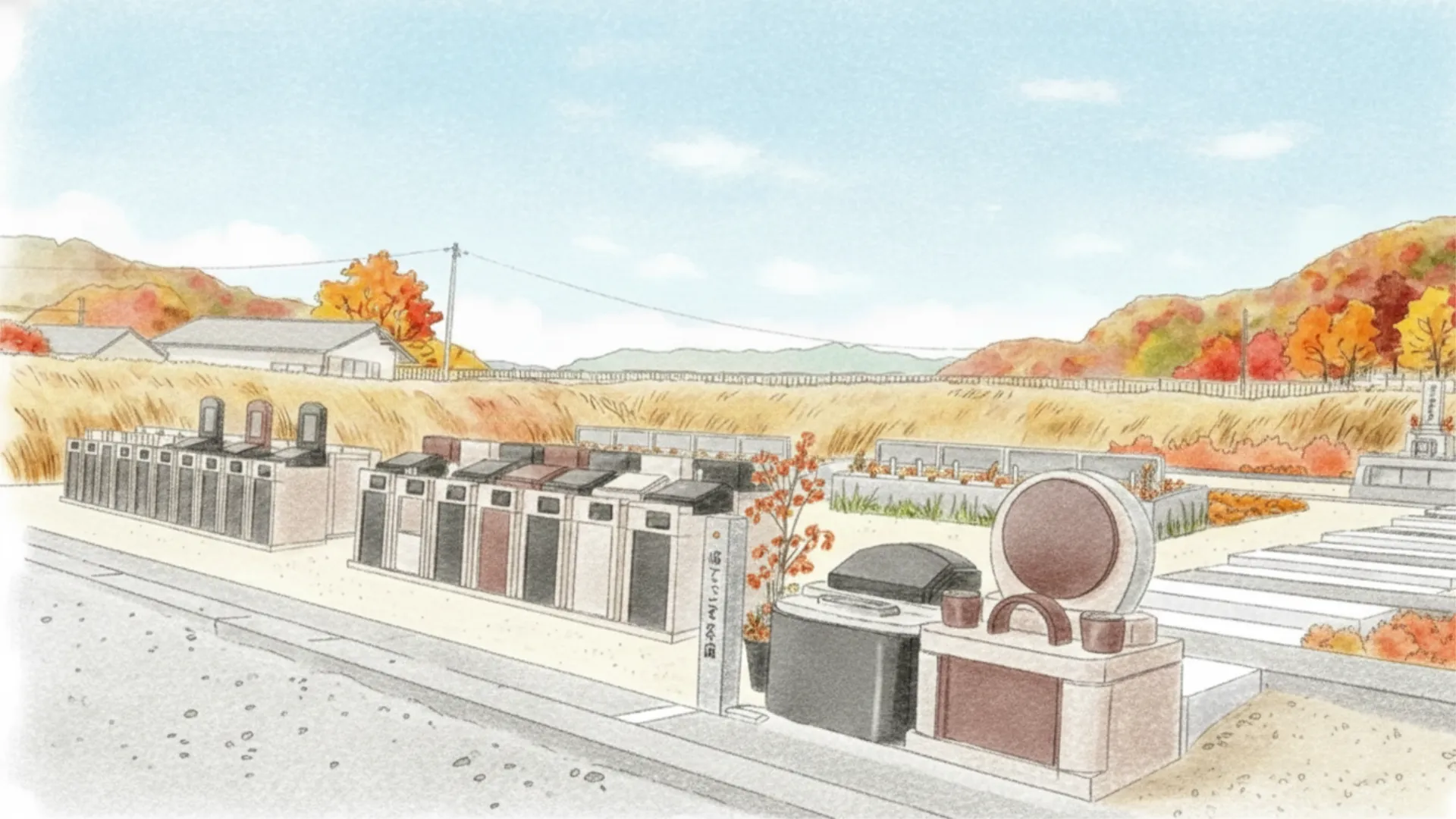 秋の福てらす墓園の様子