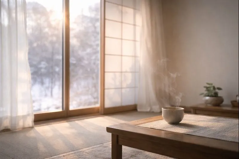 心を整える供養を感じる冬の静かな光のイメージ