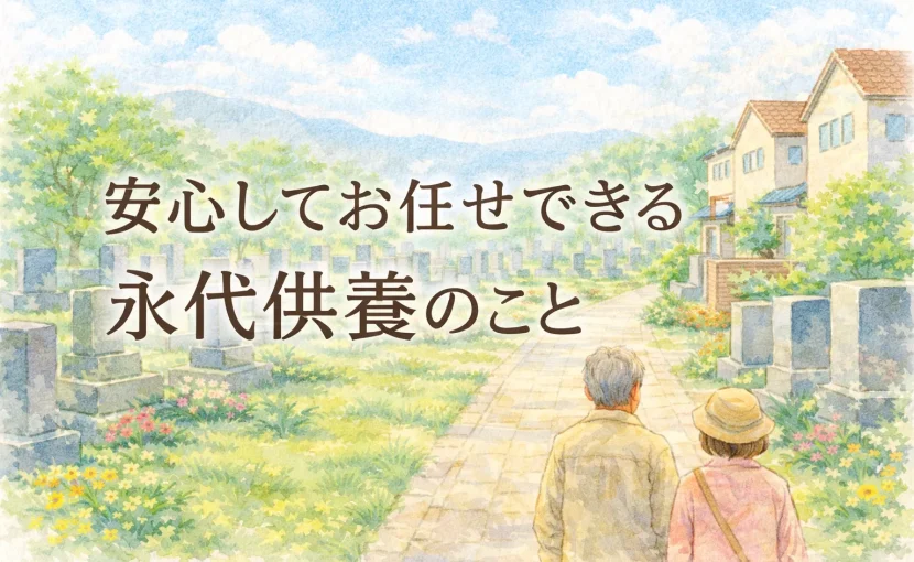安心してお任せできる永代供養のこと。アイキャッチ画像。
